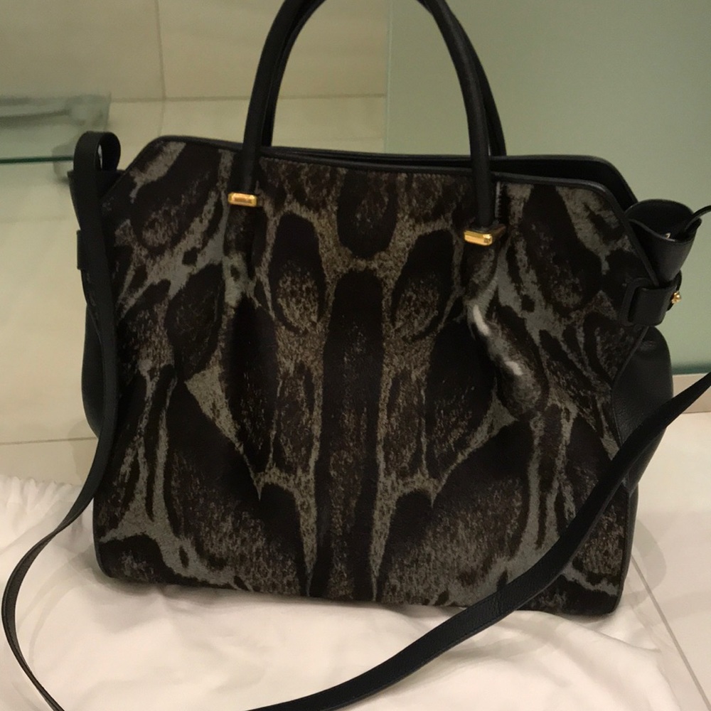 Nina Ricci leather and calf hair handbag - Picture 3 of 10